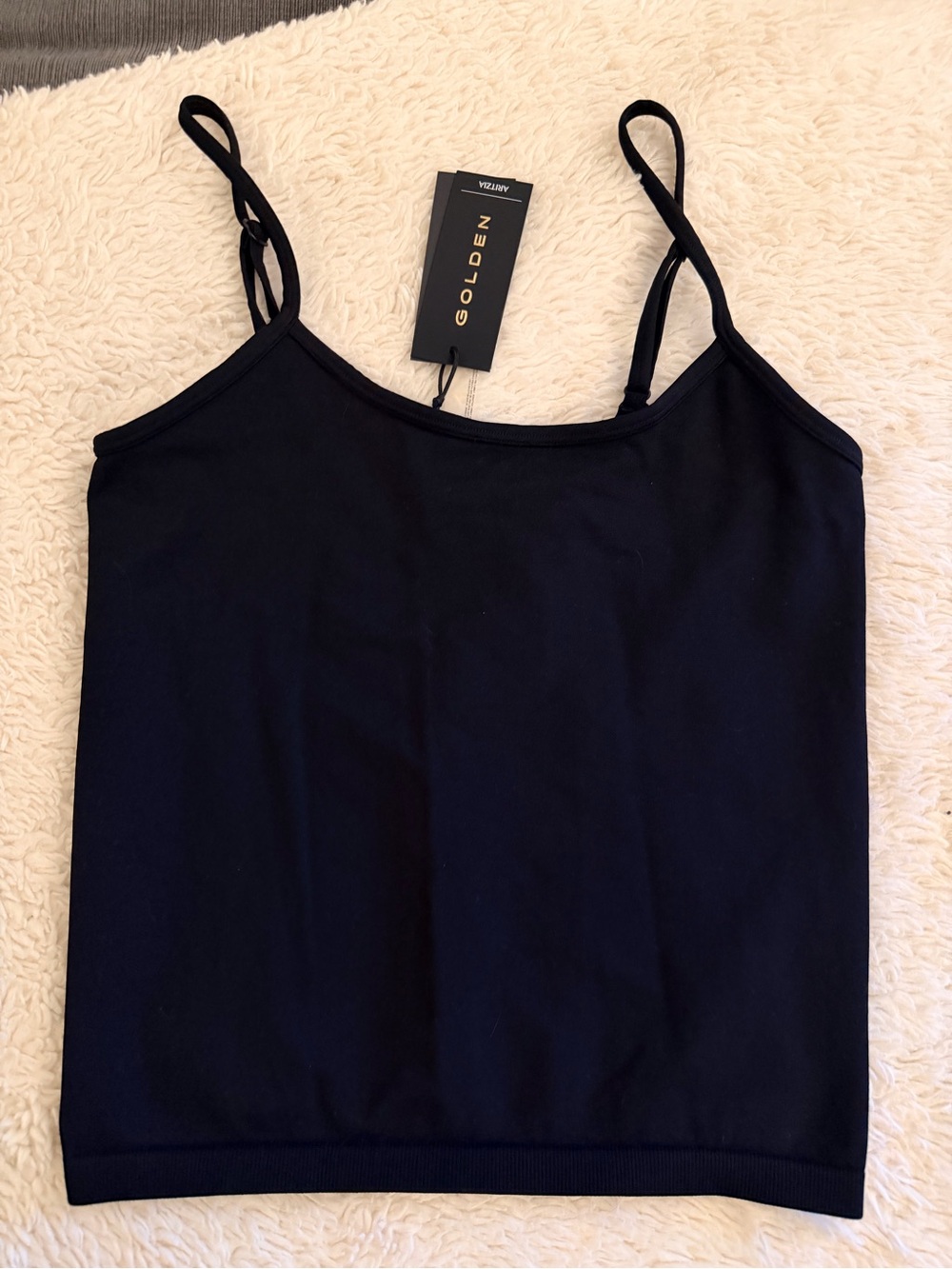 Aritzia Golden Black Cami Tank Top Medium